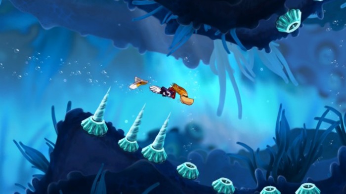 Rayman bajo del agua