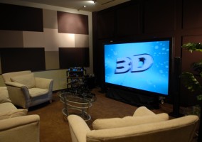 Salón con TV 3D