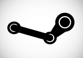 Logo de Steam con fondo blanco