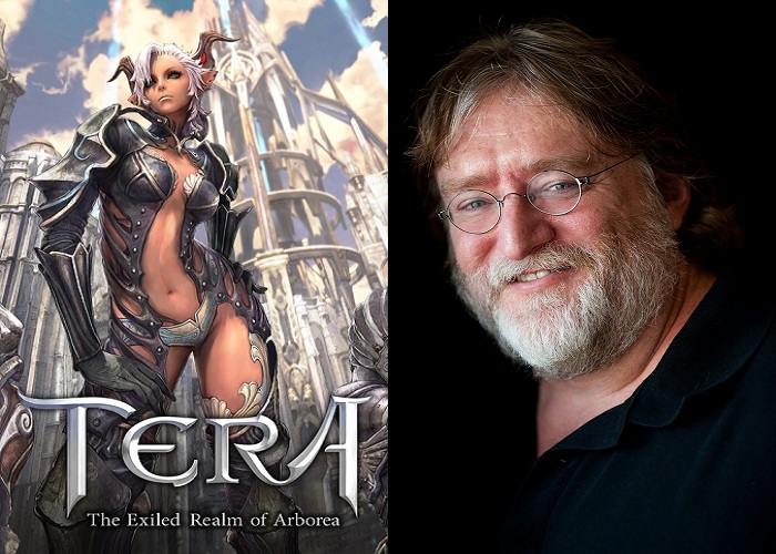 Tera y Gabe Newell