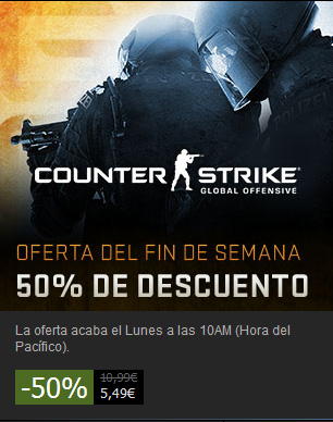 Counter Strike Global offensive oferta en Steam
