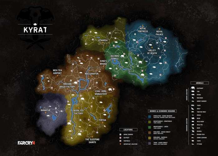 far cry 4 mapa Disponible el mapa de Kyrat de Far Cry 4 far cry 4 mapa