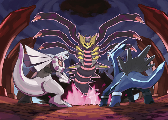 Pakia, Dialga y Giratina en Pokémon Rubí Omega y Zafiro Alfa