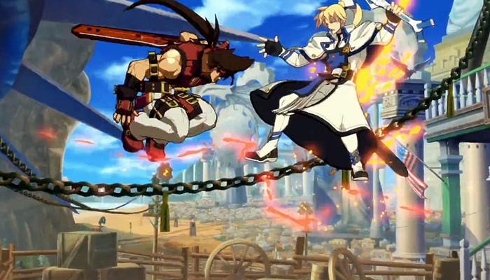 Escena de una batalla en Guilty Gear Xrd SIGN