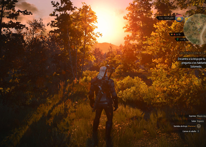 The Witcher 3 atardecer