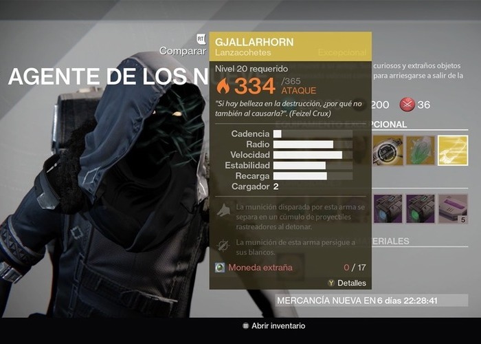 Destiny Xûr 14 agosto