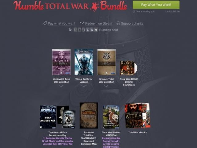 humble bundle total war shogun 2 collection