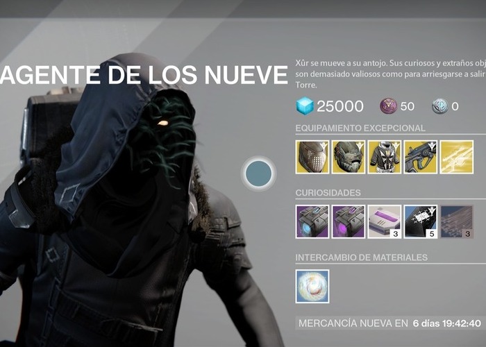 Destiny Xur 18 diciembre