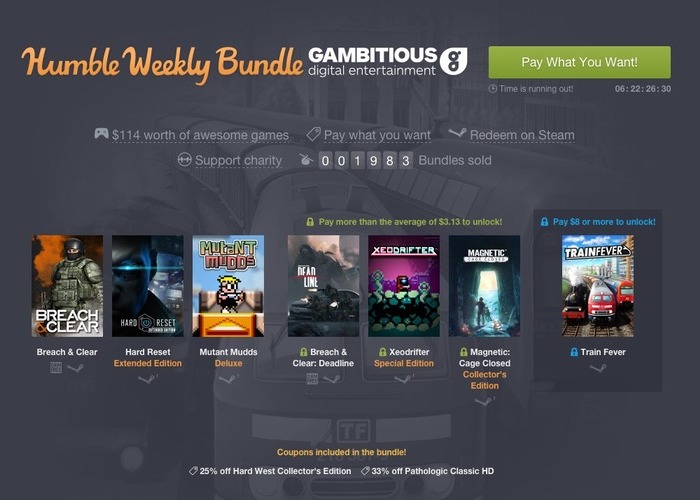 Humble Weekly Bundle Gambitious